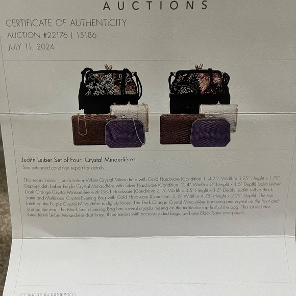 Judith Leiber Black Satin and Multicolor Crystal Evening Bag with Gold Hardware - Picture 6 of 7